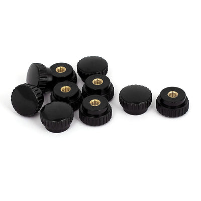 Harfington 30mm Plastic Round Head 8mm Female Thread Screw on Clamping Knob Grips 10pcs