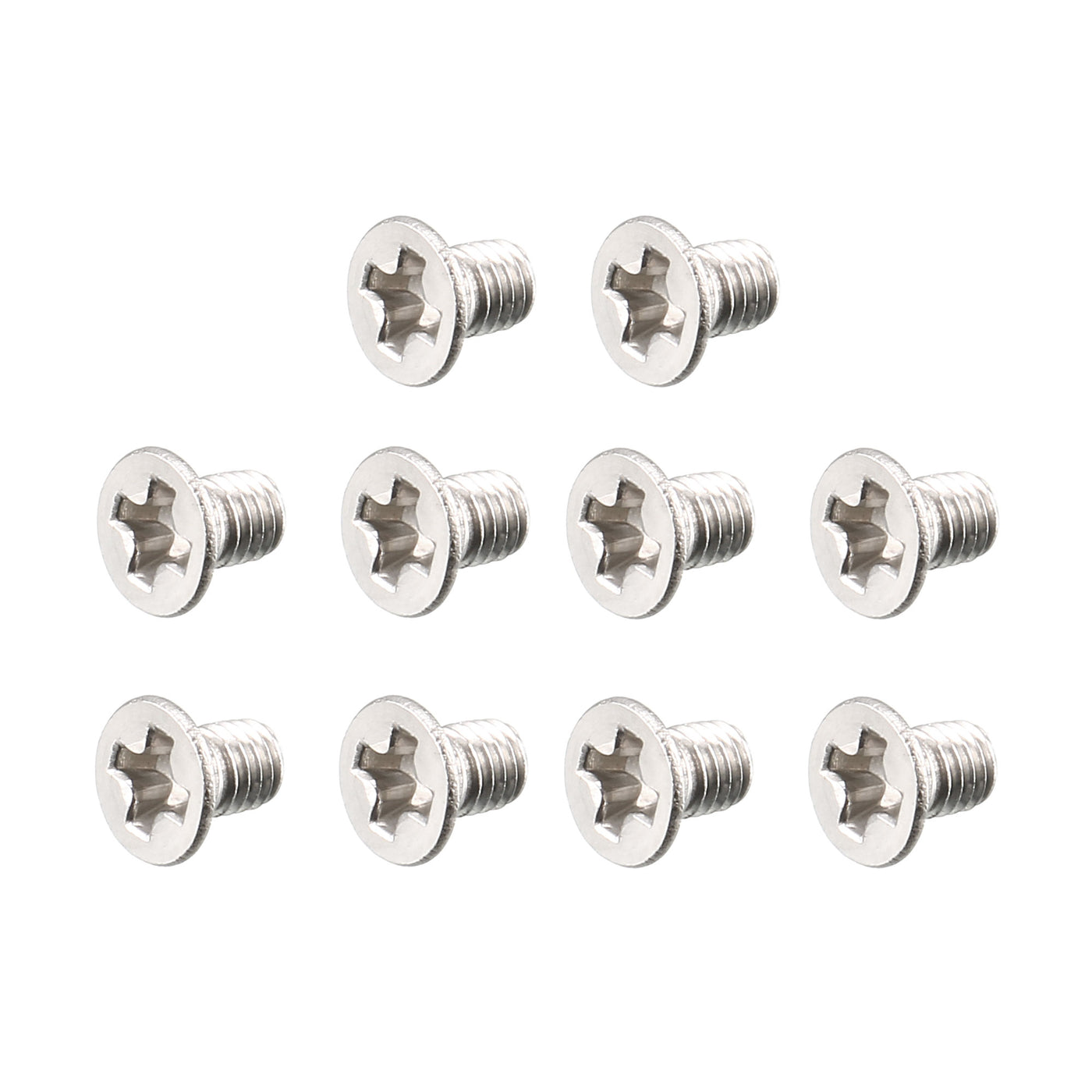 Harfington M3 x 5mm Phillips Flat Head Metric Countersunk Bolts Machine Screws 100Pcs