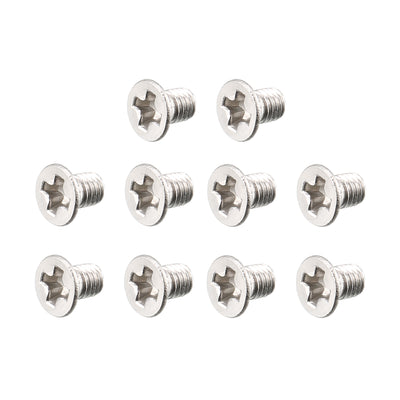 Harfington M3 x 5mm Phillips Flat Head Metric Countersunk Bolts Machine Screws 100Pcs