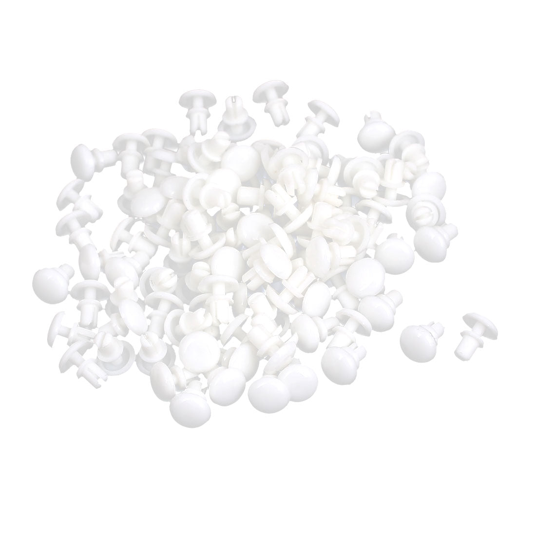 Harfington 100Pcs Nylon Push Clips Rivet Fastener for 1.0-2.0mm Thickness Panel