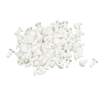 Harfington 100Pcs Nylon Push Clips Rivet Fastener White for 2.0-3.0mm Thickness Panel