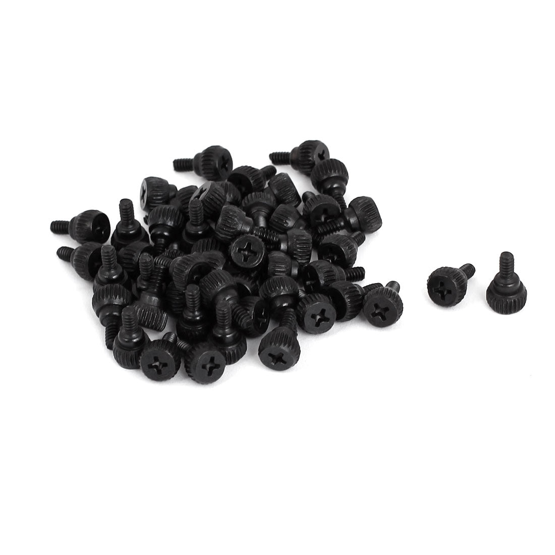 Harfington PC Computer Case Thumbscrews 6 #-32 M3.5 Thumb Screws Black 50 Pcs