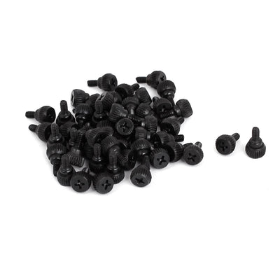 Harfington PC Computer Case Thumbscrews 6 #-32 M3.5 Thumb Screws Black 50 Pcs