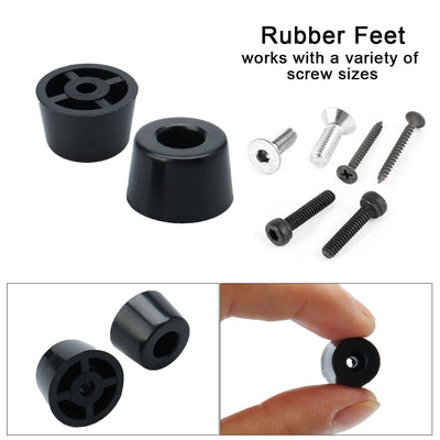 Harfington 12pcs Rubber Feet Bumpers Furniture Table Amplifier Speaker Cabinet Leg Pads, D20x18xH12mm