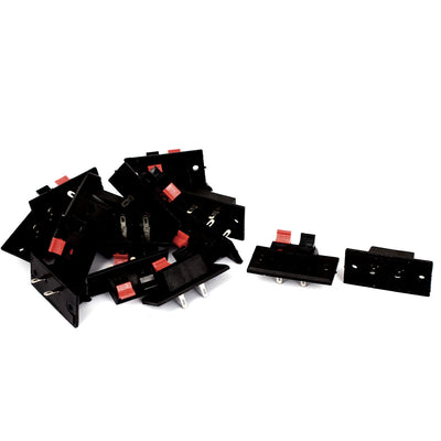 Harfington 16pcs Audio Cable Wire Push in Jack Socket 2 Position Speaker Terminal Block Connector