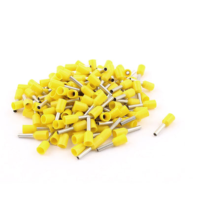 Harfington 150Pcs Yellow Wire Copper Crimp Connector Insulated Ferrule Pin Cord End Terminals AWG16