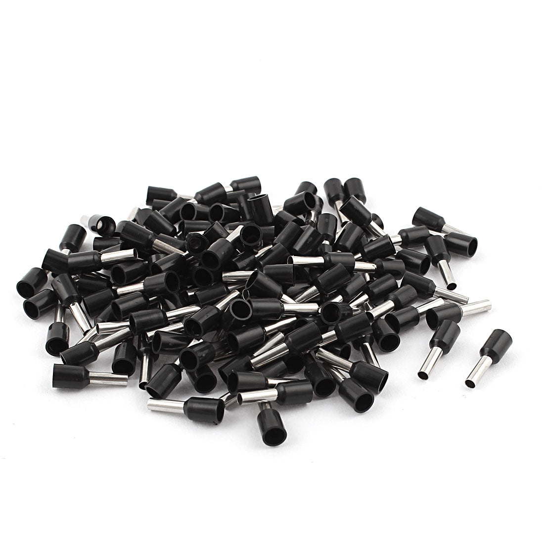 Harfington 150Pcs Black Wire Copper Crimp Connector Insulated Ferrule Pin Cord End Terminals AWG14