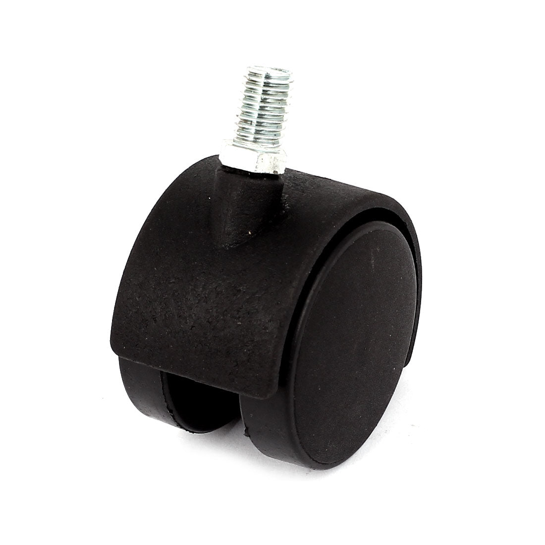Harfington 10mm Threaded Stem 2" Dia Double Wheel 360 Degree Rotation Swivel Lock Brake Caster Black
