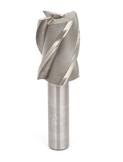 Harfington 20mm Shank 40mm Cutting Dia HSSAI Straight Shank 4 Flutes End Mill Cutter
