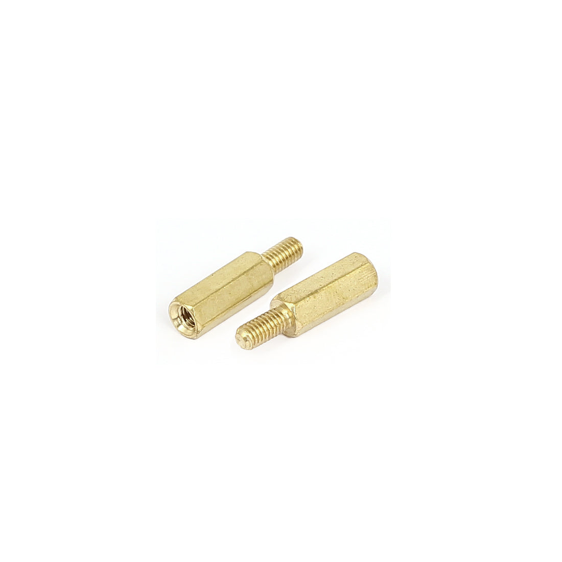 Harfington M4x12mm+6mm Male to Female Thread 0.5mm Pitch Brass Hex Standoff Spacer 10Pcs