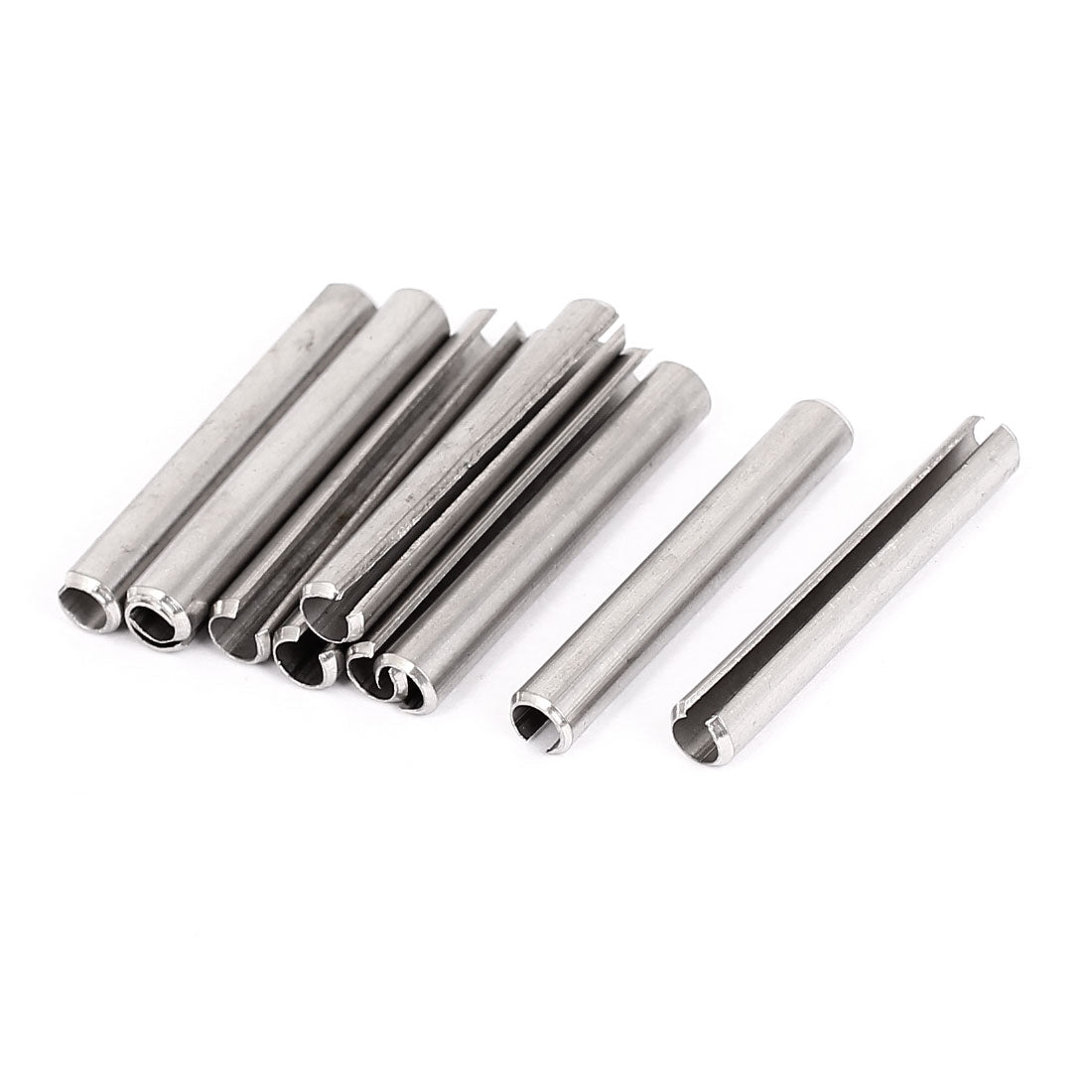 Harfington M6x45mm Stainless Steel Split Spring Roll Dowel Pins Fasteners 10Pcs