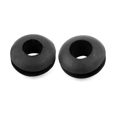 Harfington 130pcs 3mm Inner Dia Double Sides Rubber Wire Grommets Gasket Ring Cable Protector