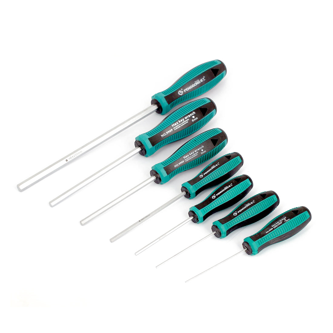 Harfington H8 H6 H5 H4 H3 H2 H1.5mm Hex Magnetic Tip Nonslip Grip Screwdriver Repair Tool 7pcs