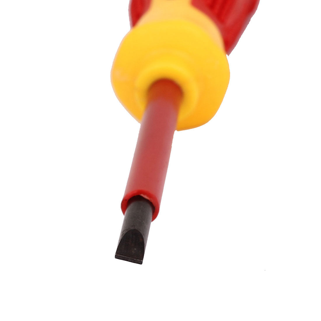 Harfington 5mmx75mm Shaft 5mm Magnetic Tip Rubber Coated Grip Slotted Flat Head Screwdriver