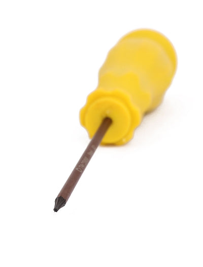 Harfington Yellow Plastic Grip 75mm Shaft 1mm Tip T4 Magnetic Torx Screwdriver