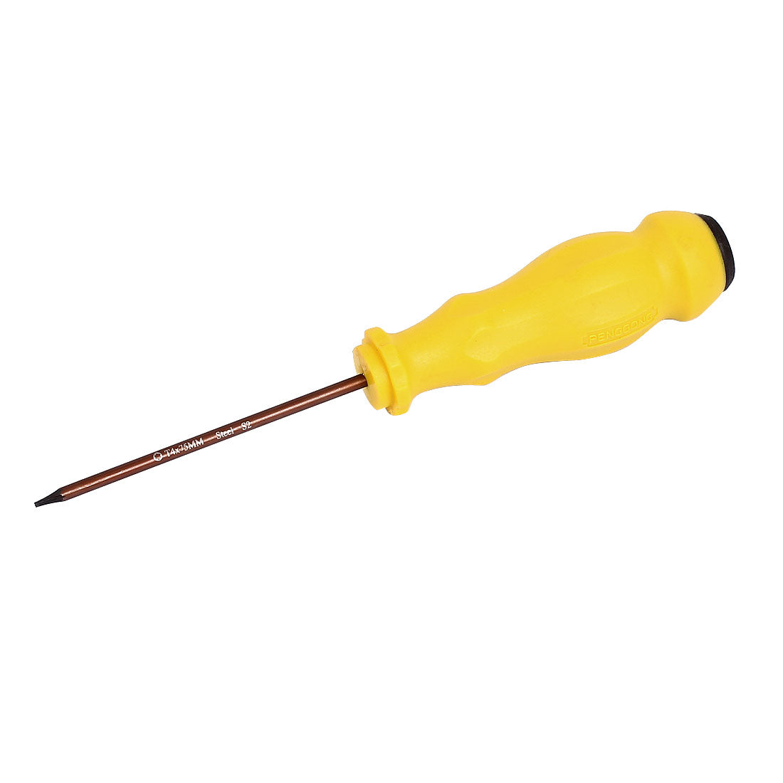 Harfington Yellow Plastic Grip 75mm Shaft 1mm Tip T4 Magnetic Torx Screwdriver