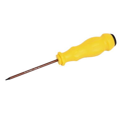 Harfington Yellow Plastic Grip 75mm Shaft 1mm Tip T4 Magnetic Torx Screwdriver
