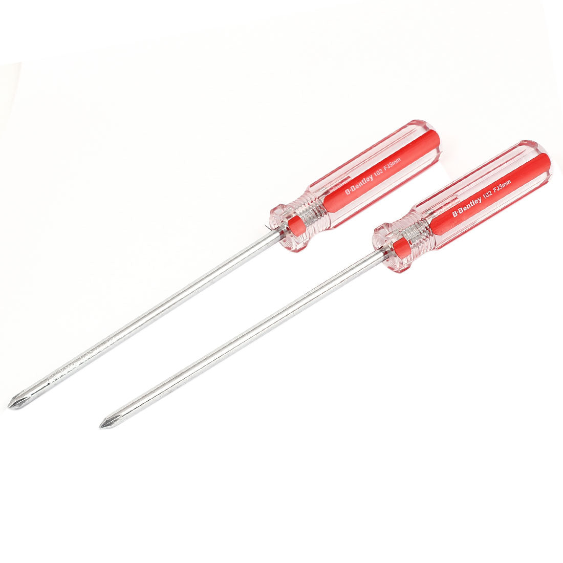 Harfington 5mmx125mm Shaft 5mm Magnetic Tip Plastic Handle Phillips Screwdriver 2pcs