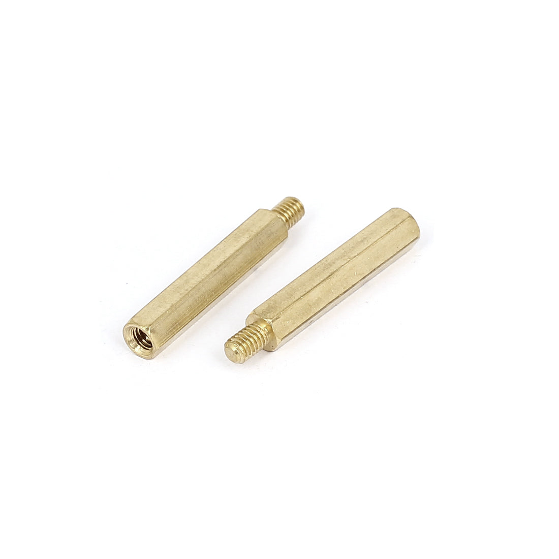 Harfington M4x30+6mm Female/Male Thread Brass Hex Standoff Pillar Spacer Coupler Nut 25pcs