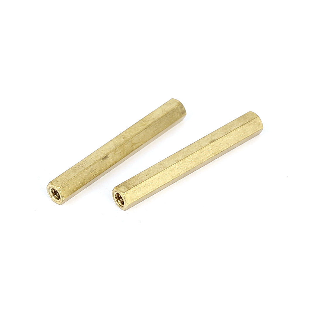 Harfington M4 x 45mm Female Thread Brass Hex Standoff Pillar Rod Spacer Coupler Nut 10pcs
