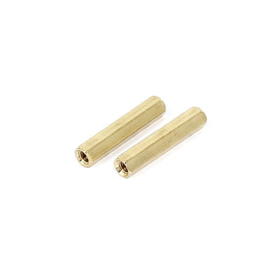 Harfington M4 x 30mm Female Thread Brass Hex Standoff Pillar Rod Spacer Coupler Nut 25pcs