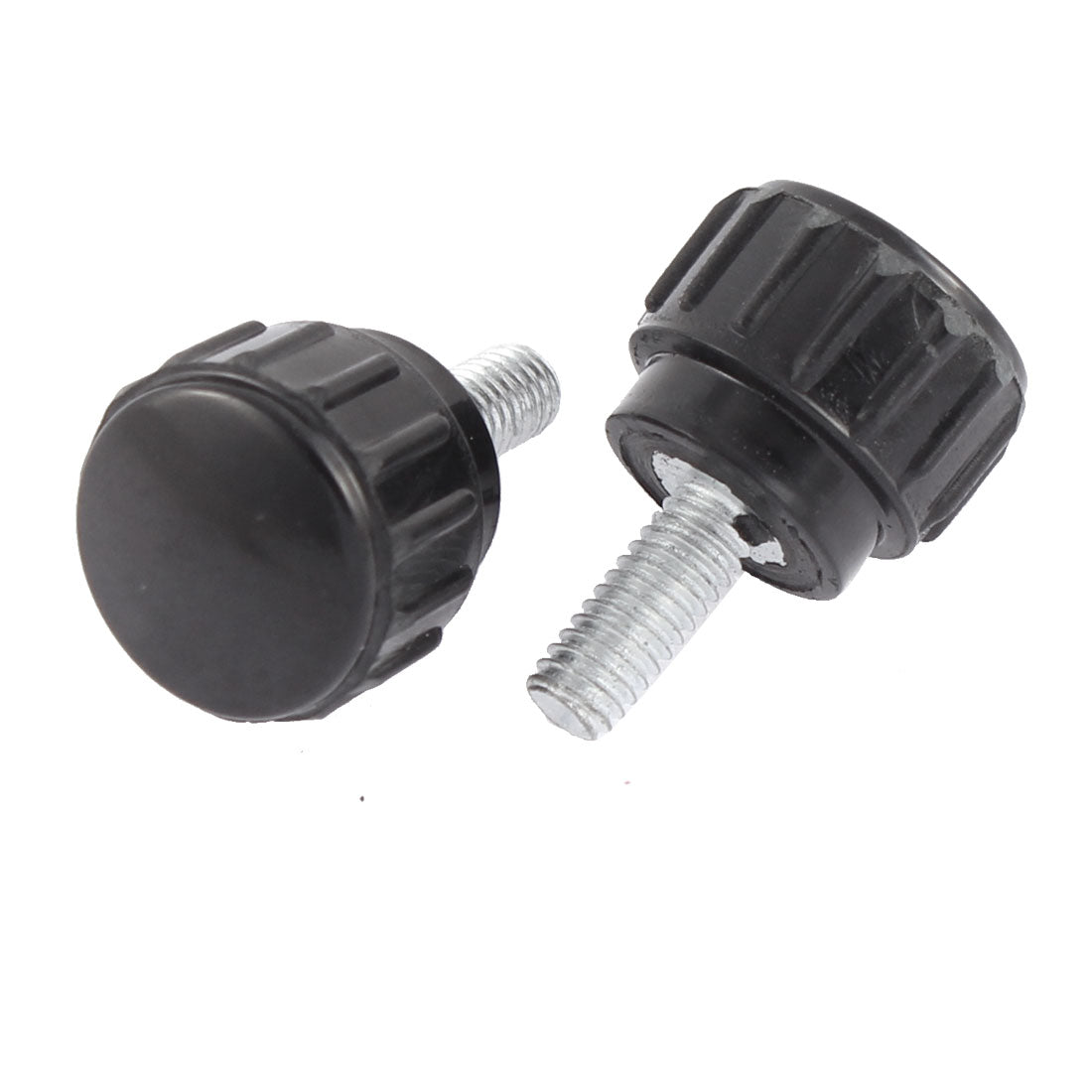 Harfington M4 x 10mm Round Head Screw On Thumbscrews Knurled Clamping Knob Grips 2 Pcs