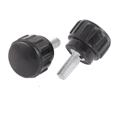 Harfington M4 x 10mm Round Head Screw On Thumbscrews Knurled Clamping Knob Grips 2 Pcs