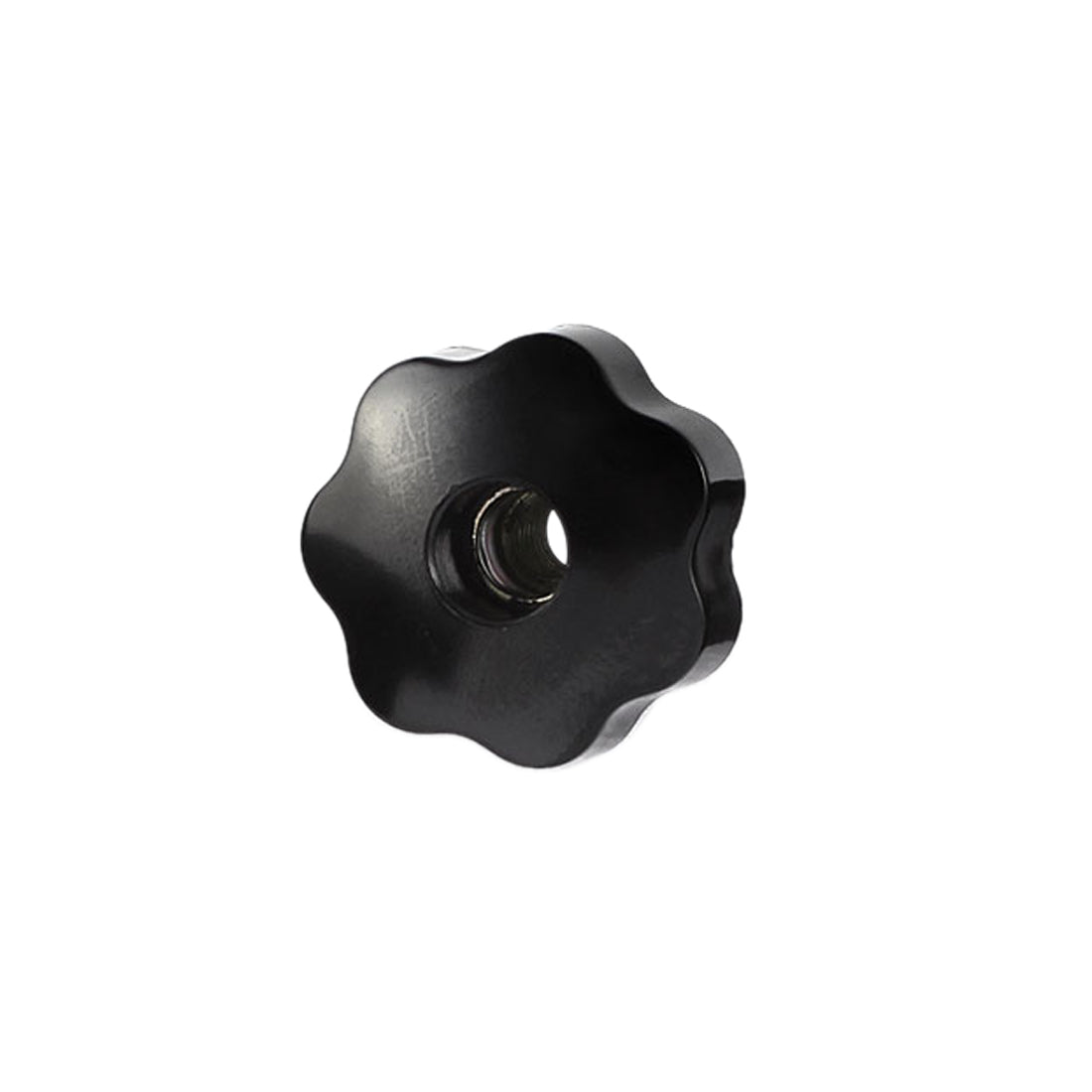 Harfington M8 Female Thread Plastic Head Screw On Clamping Nuts Knob Grip Black 5 Pcs