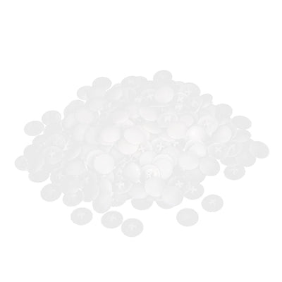Harfington 17mm Dia White Plastic Round Caps Furniture Press Fit Bolts Screws Cover 300Pcs