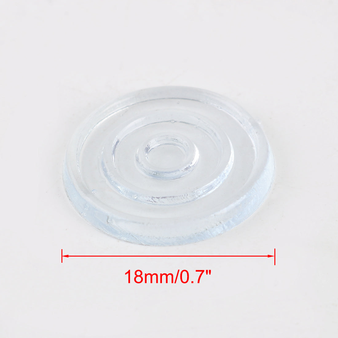 Harfington 18mm Dia Round Clear Plastic Non-slip Glass Table Mat Pad Cushion 20Pcs