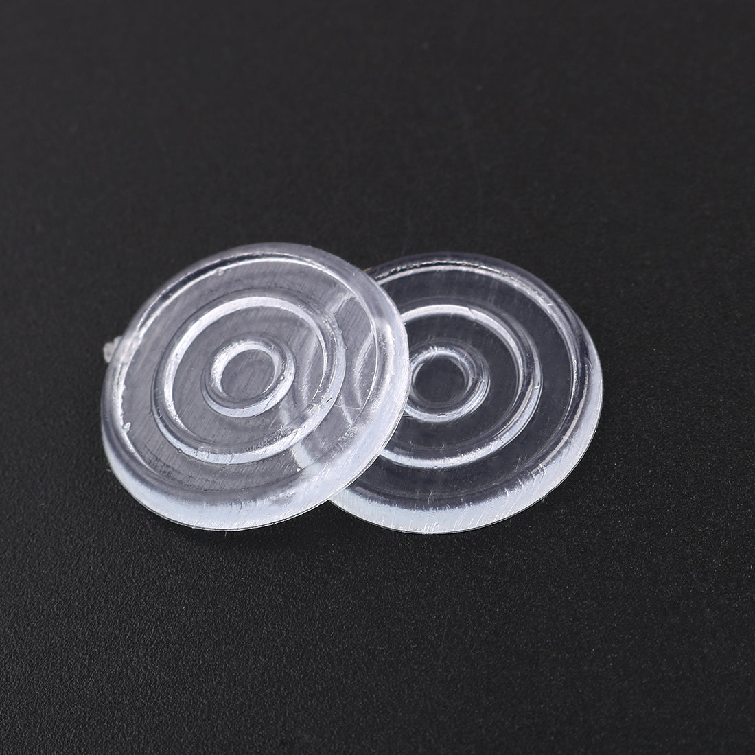 Harfington 18mm Dia Round Clear Plastic Non-slip Glass Table Mat Pad Cushion 20Pcs