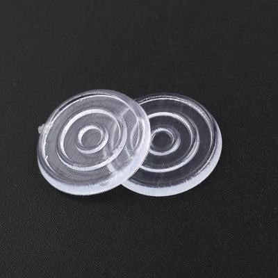 Harfington 18mm Dia Round Clear Plastic Non-slip Glass Table Mat Pad Cushion 20Pcs