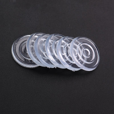 Harfington 18mm Dia Round Clear Plastic Non-slip Glass Table Mat Pad Cushion 20Pcs