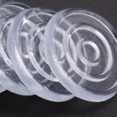 Harfington 18mm Dia Round Clear Plastic Non-slip Glass Table Mat Pad Cushion 20Pcs