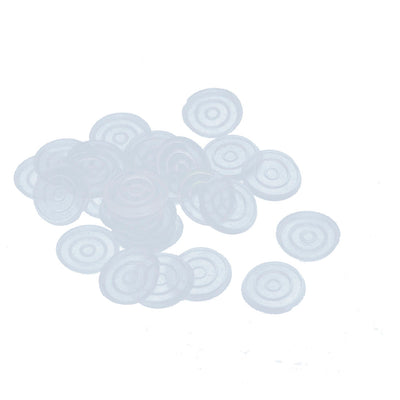 Harfington 18mm Dia Round Clear Plastic Non-slip Glass Table Dash Mat Pad Cushion 30Pcs