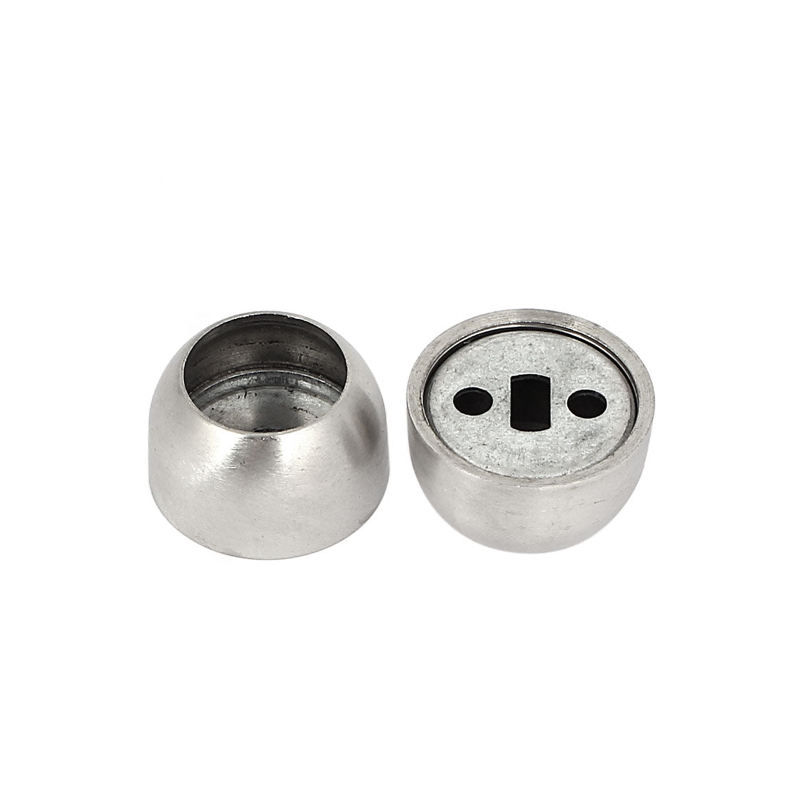 Harfington 19mm Dia Closet Rod Metal Flange Round Socket Holder Bracket 2pcs