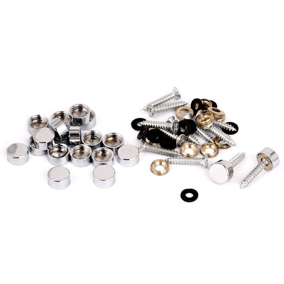 Harfington 10mm Dia Advertising Glass Tea Table Decorative Metal Mirror Screw Nails 20Pcs