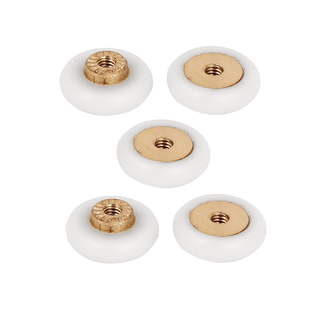 Harfington 18mm Dia Bathroom Door Window Closet Sliding Pulley Roller Bearing 5Pcs