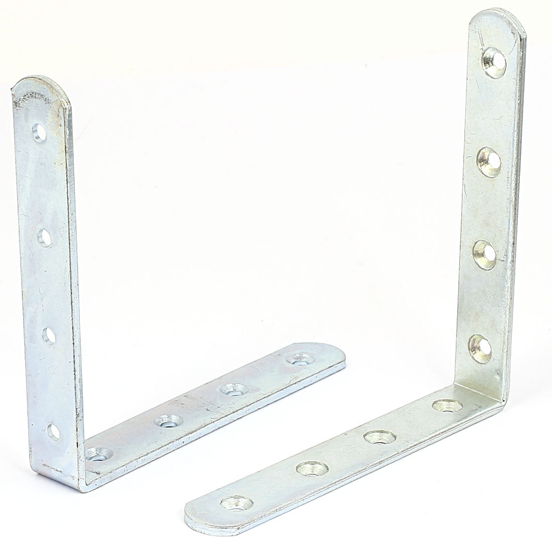 Harfington 150mmx150mm 8 Holes L Shape Shelf Corner Brace Right Angle Bracket Support 2pcs