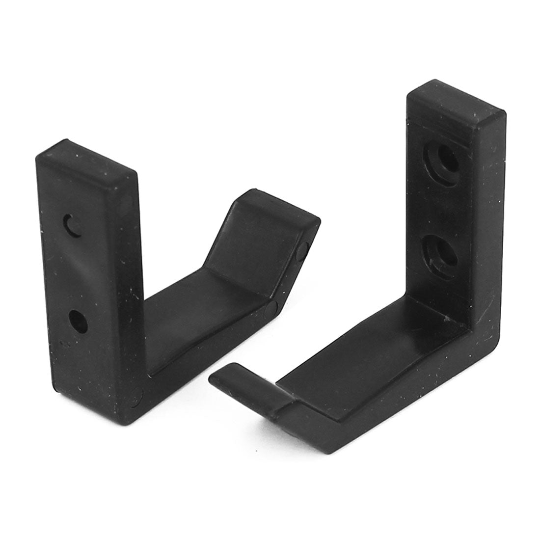 uxcell Uxcell Black Plastic Wall Door Mount Clothes Coat Belt Bag Hanging Hook Hanger 4pcs