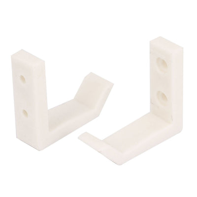 Harfington Uxcell White Plastic Wall Door Mount Clothes Coat Belt Bag Hanging Hook Hanger 4pcs