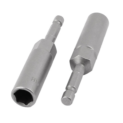 Harfington 1/4" Shank 10mm Hex Socket Dia Nut Driver Setter Bit 2pcs