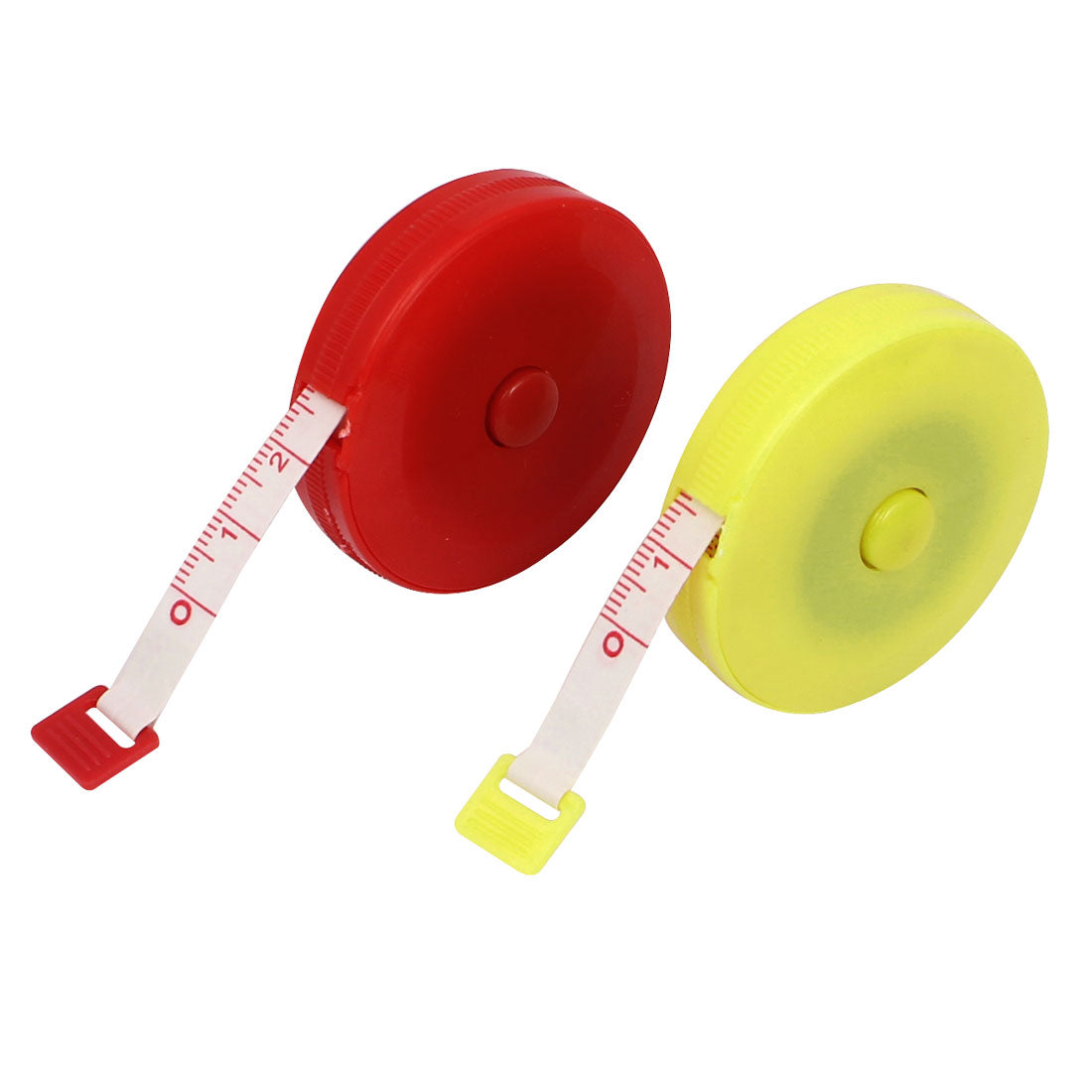 Harfington Round Shell Press Button Sewing Tailor Retractable Ruler Tape Measure Tool 2Pcs