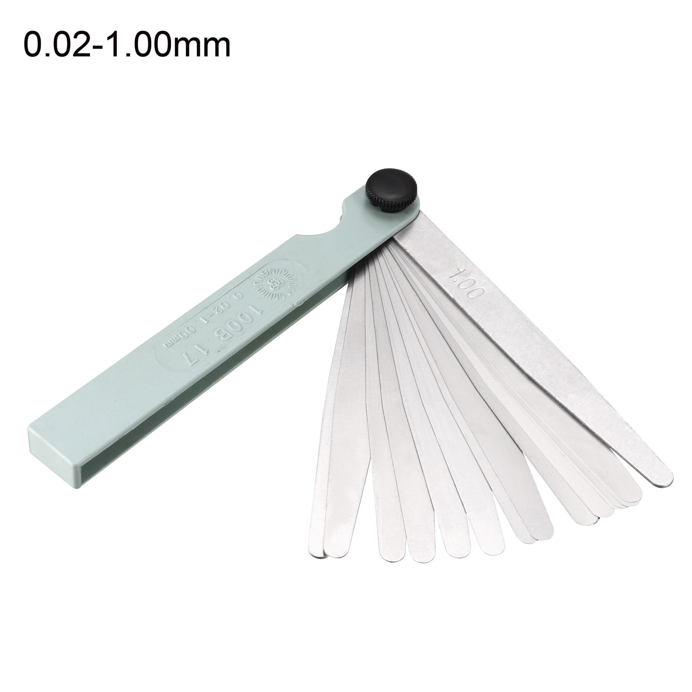 Harfington 0.02-1.00mm Thickness 17 Leaves Measuring Tool Feeler Gauge