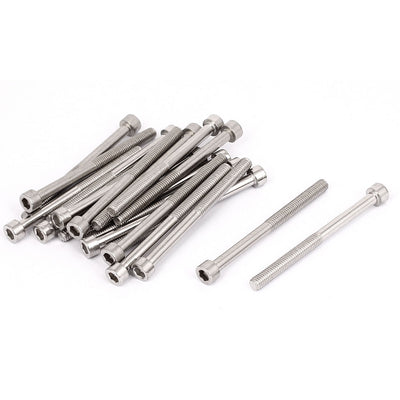 Harfington M6 x 75mm 304 Stainless Steel Hexagon Socket Head Cap Screws Bolt DIN 912 20pcs