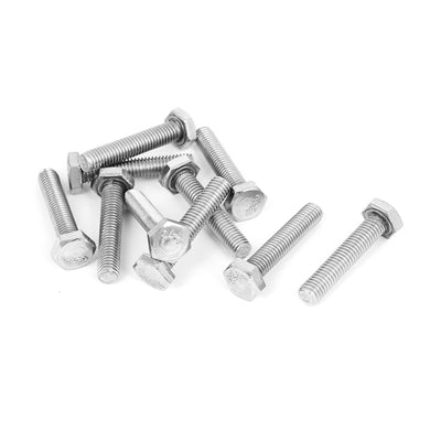 Harfington M8 x 40mm 304 Stainless Steel Metric Hex Head Cap Screws Bolts DIN 912 10pcs