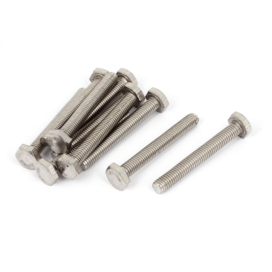 Harfington M8 x 60mm 304 Stainless Steel Metric Hex Head Cap Screws Bolts DIN 912 10pcs
