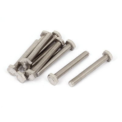 Harfington M8 x 60mm 304 Stainless Steel Metric Hex Head Cap Screws Bolts DIN 912 10pcs
