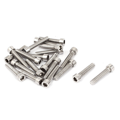 Harfington 20pcs 35mm Long M6x30mm Stainless Steel Socket Cap Screws Hex Head Bolts DIN912