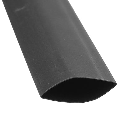 Harfington 14mm Rubber Black Heat Shrinking Tubing Shrink Hose Tube 3.2Ft 3pcs